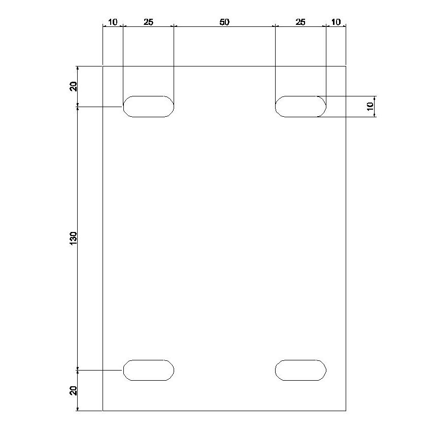 Besi plat 3mm 120 x 170mm + 4 lubang