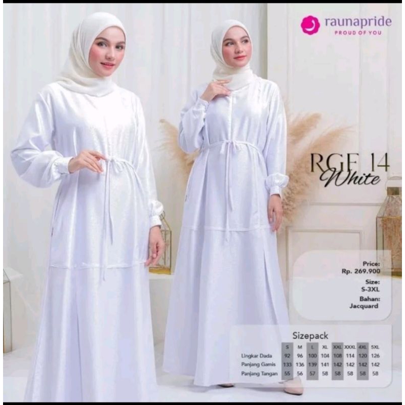 GAMIS RAUNA RGF14 PUTIH/GAMIS PUTIH RAUNA