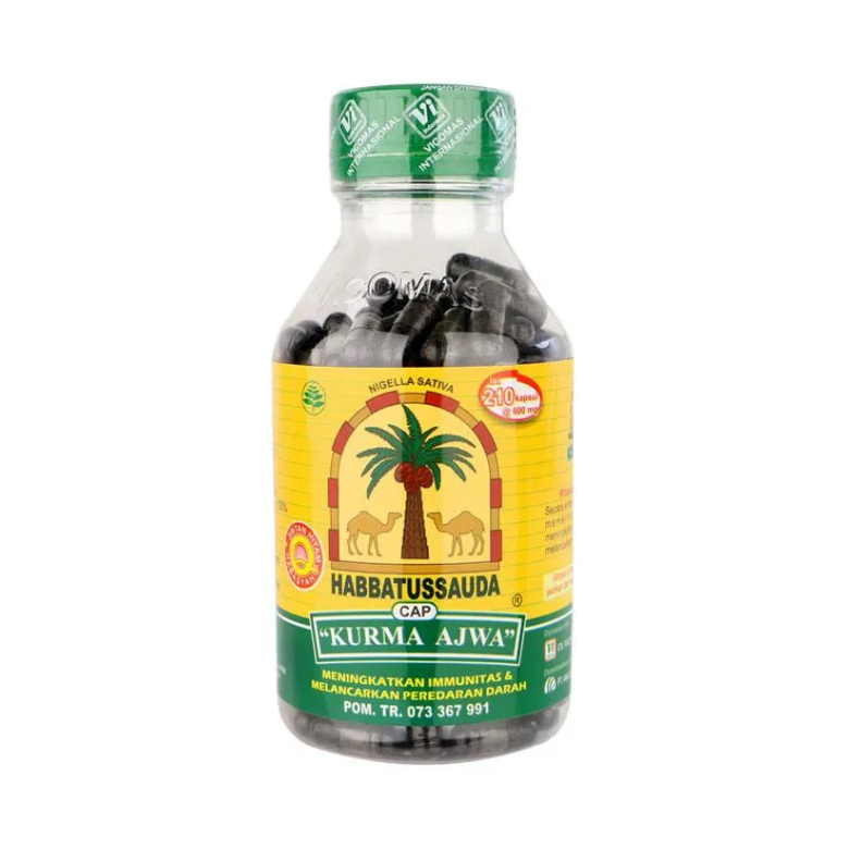 

Habbatussauda Cap Kurma Ajwa Obat Herbal [210 Kapsul]