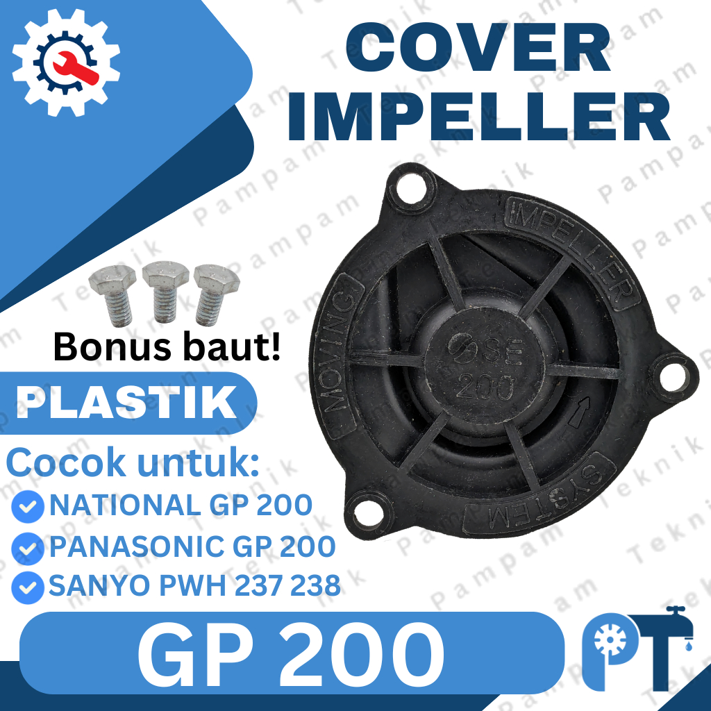 COVER IMPELLER NATIONAL 200 SAN-EI / TUTUP KIPAS IMPELER GP 200 SANYO 236 - SPAREPART POMPA AIR