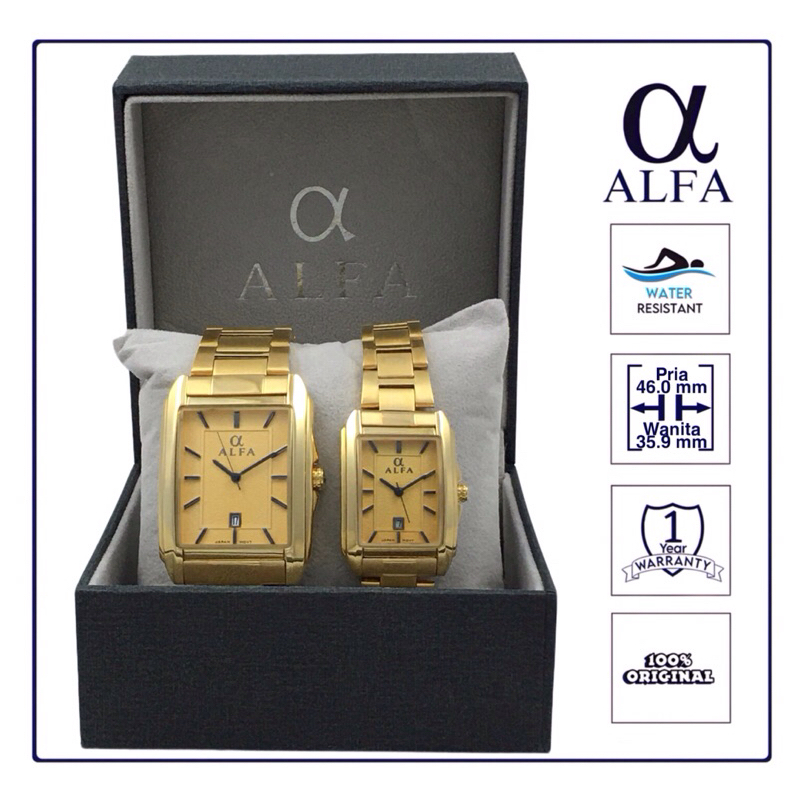 ALFA Jam Tangan Pria Wanita Tahan Air 88134 Original