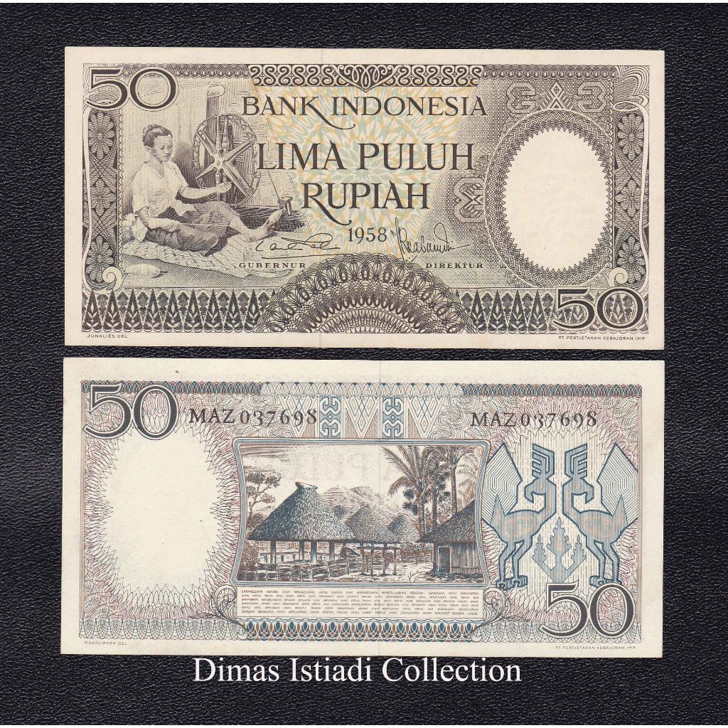 Uang Kuno 50 Rupiah 1958 Seri Pekerja