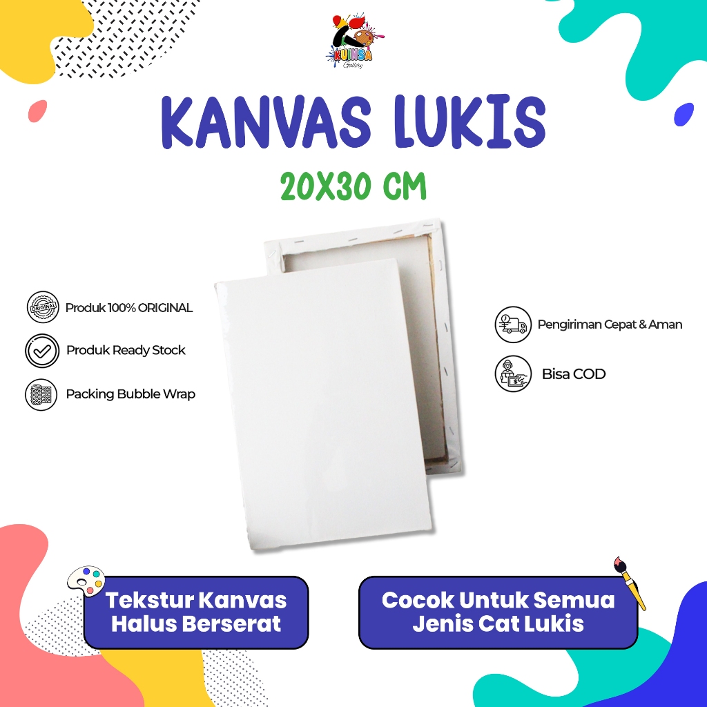 

Kuinsa Gallery Kanvas Lukis 20 x 30cm Bingkai Spanram Mainan Edukasi Anak