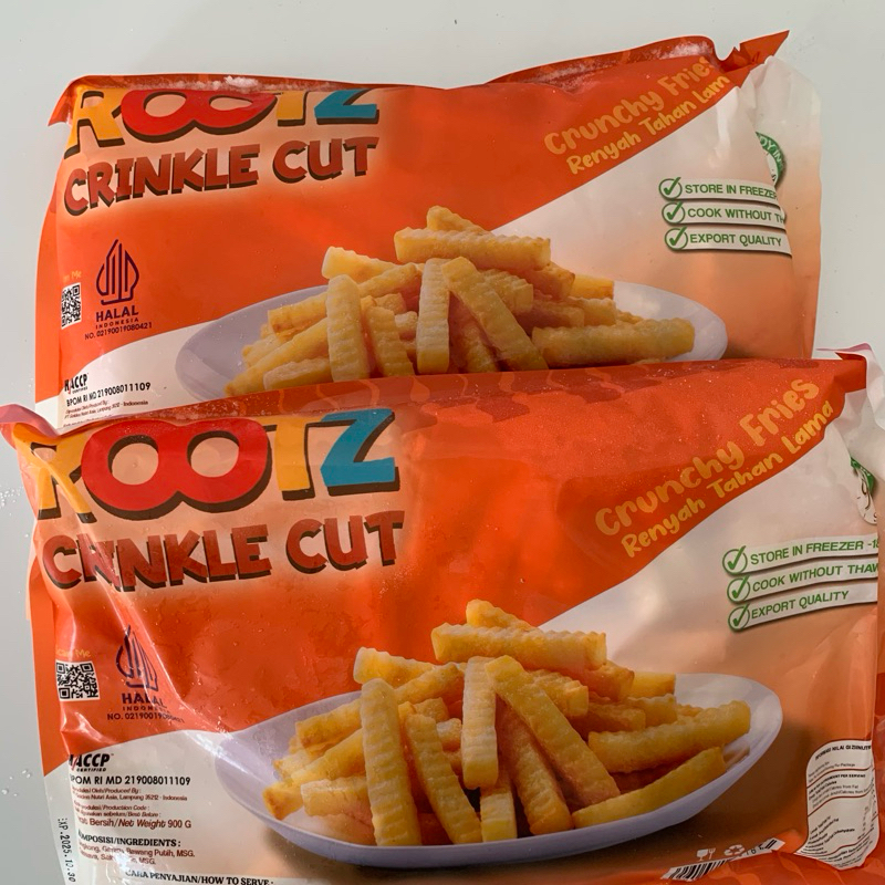 

Rootz crinkle cut 900gr