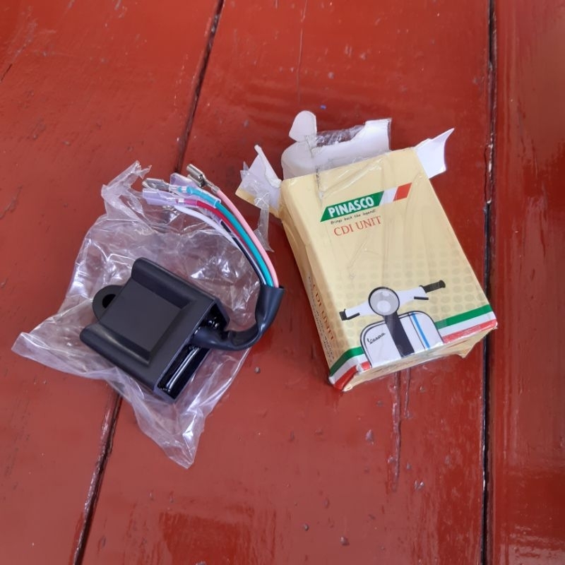 Mikro Komputer Original Baru Pinasco CDI Unit Vespa Exclusive Excel Kabel 5 Micro stok terakhir