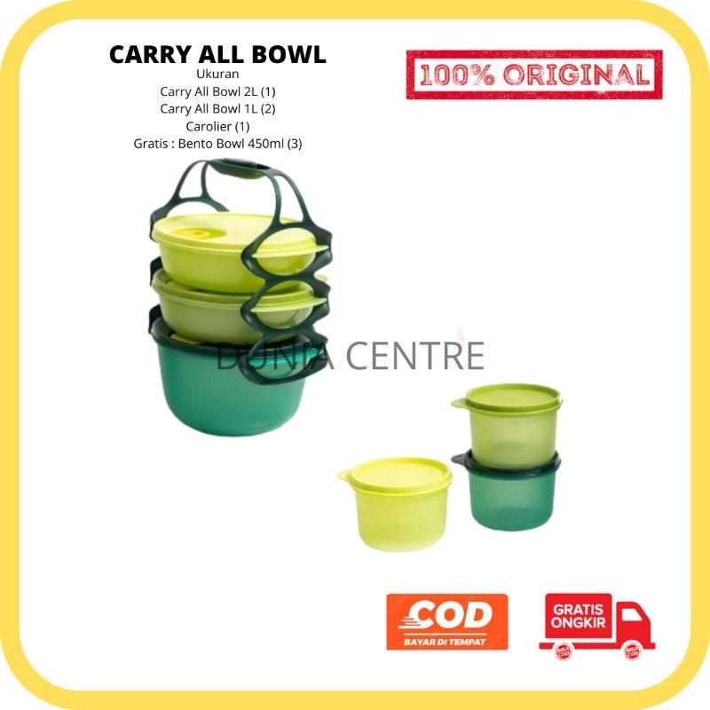 PROMO TUPPERWARE RANTANG CARRY ALL BOWL SET  ORIGINAL