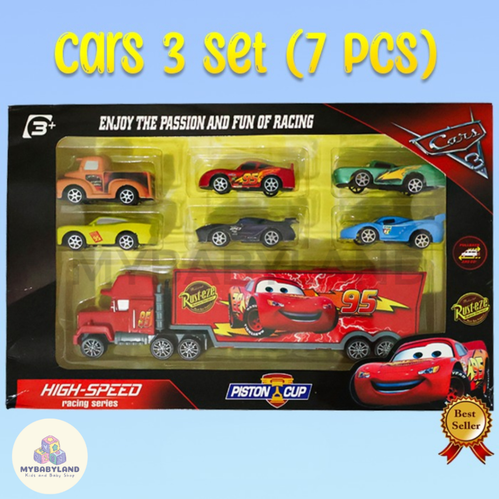 

Mainan Anak Cars Lightning Mcqueen Cars Isi 6 Pcs + 1 Truck Cars 3 } Mainan Mobil-Mobilan Anak