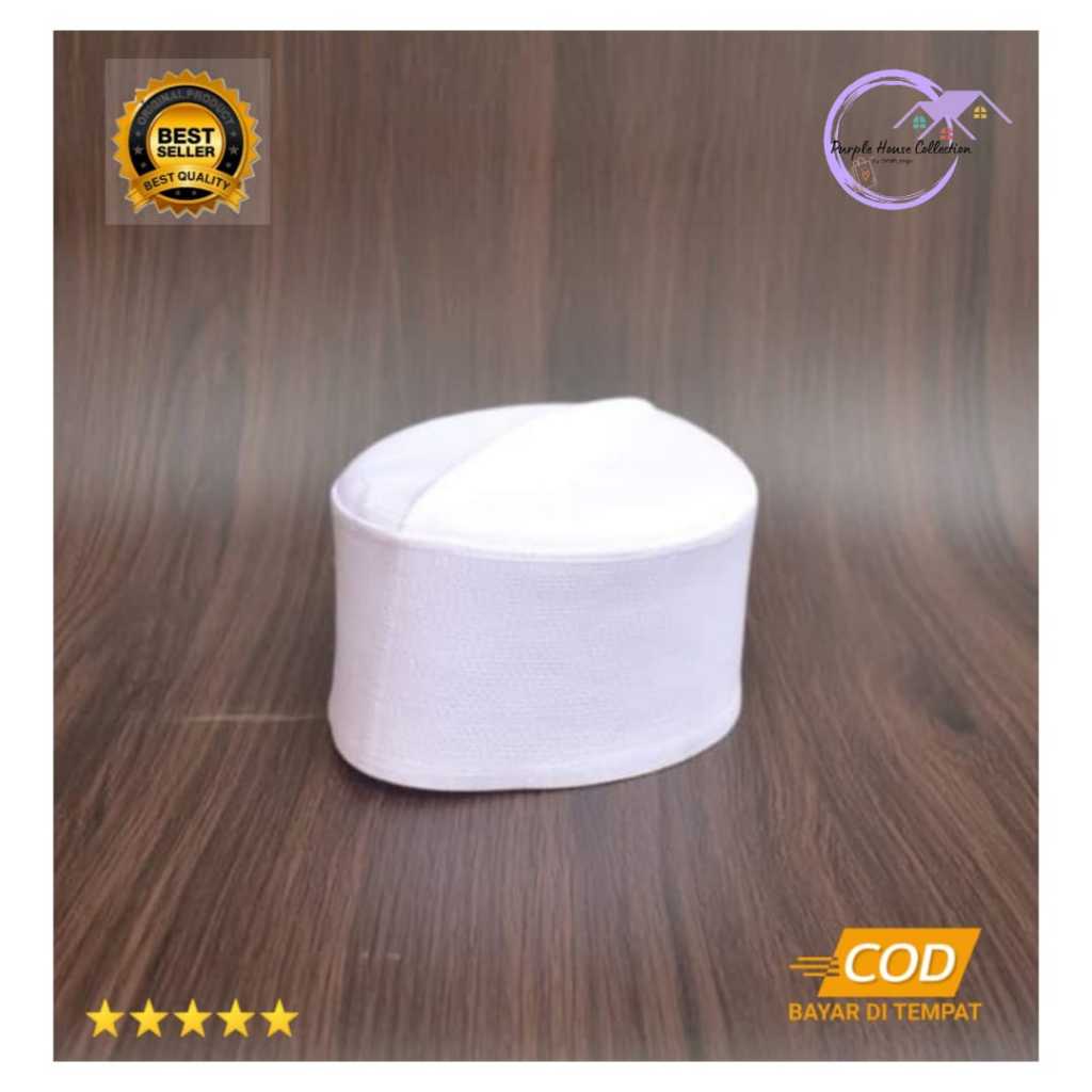 Kopiah Sahara Original Putih Tebal / Peci Kalbut Super Sahara 100% Original Best Quality