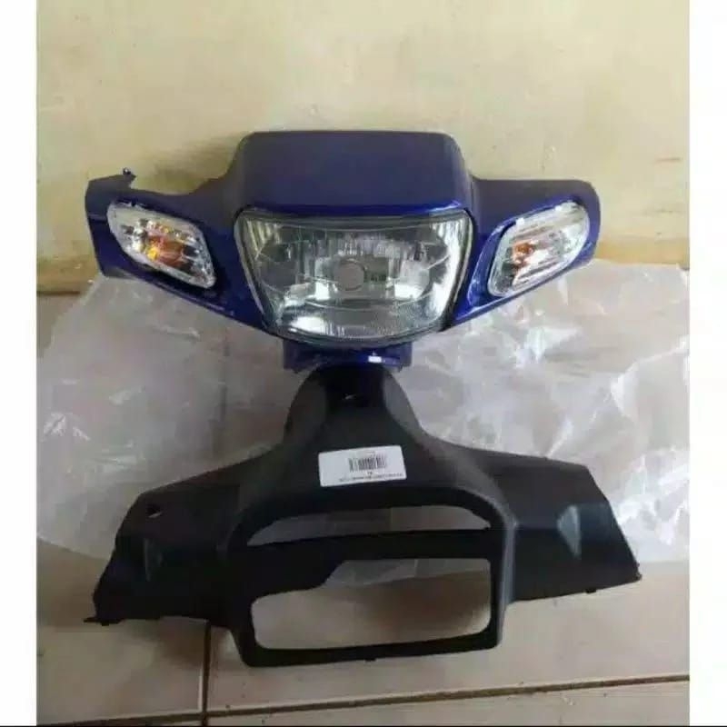 BATOK KEPALA DEPAN BELAKANG FULLSET REFLEKTOR LAMPU YAMAHA FIZR DAN VEGA R LAMA WARNA BIRU.Batok Tot