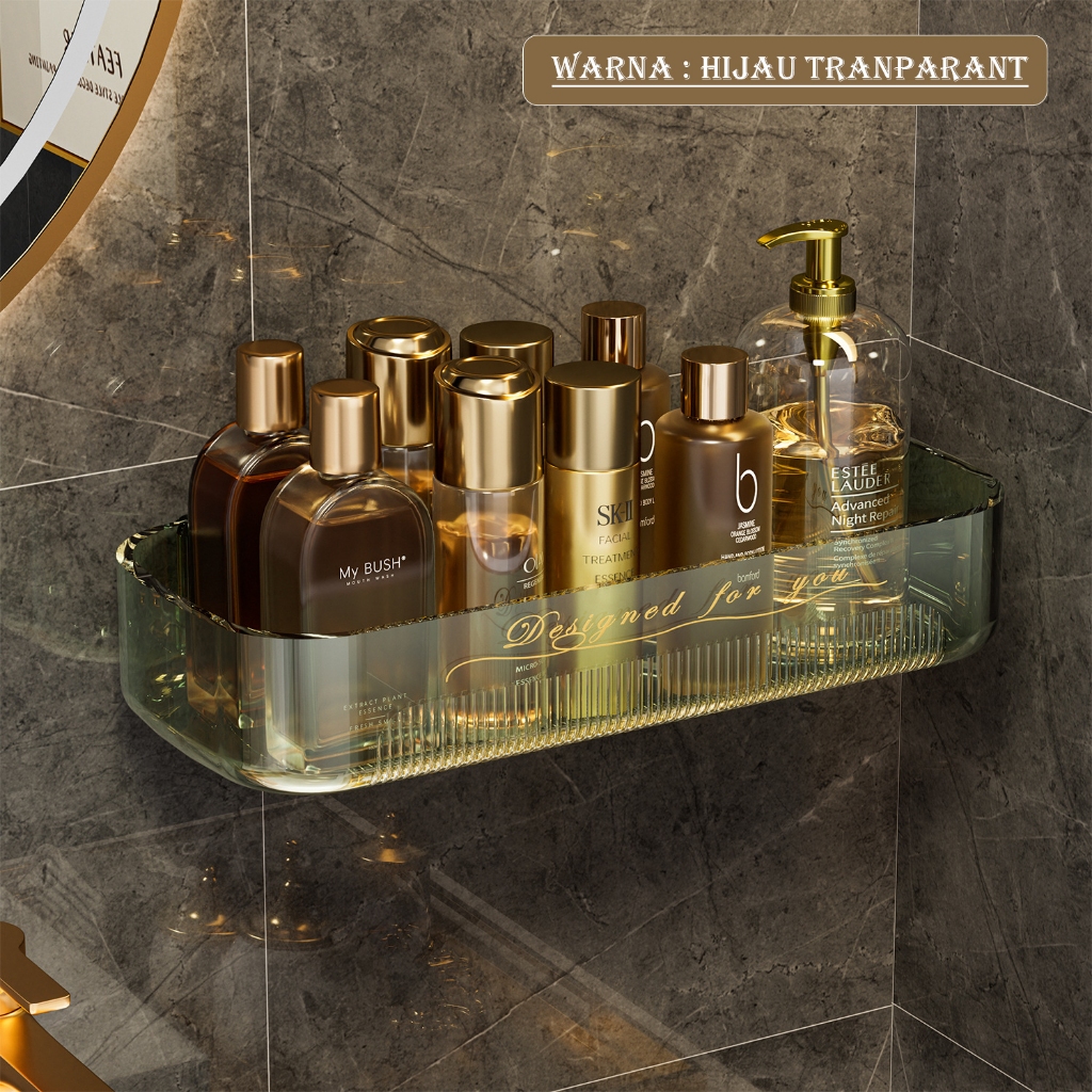 Rak Gantung Dinding Acrylic / Rak Gantung Kosmetik / Rak Dinding Makeup / Rak Dinding Kamar Mandi