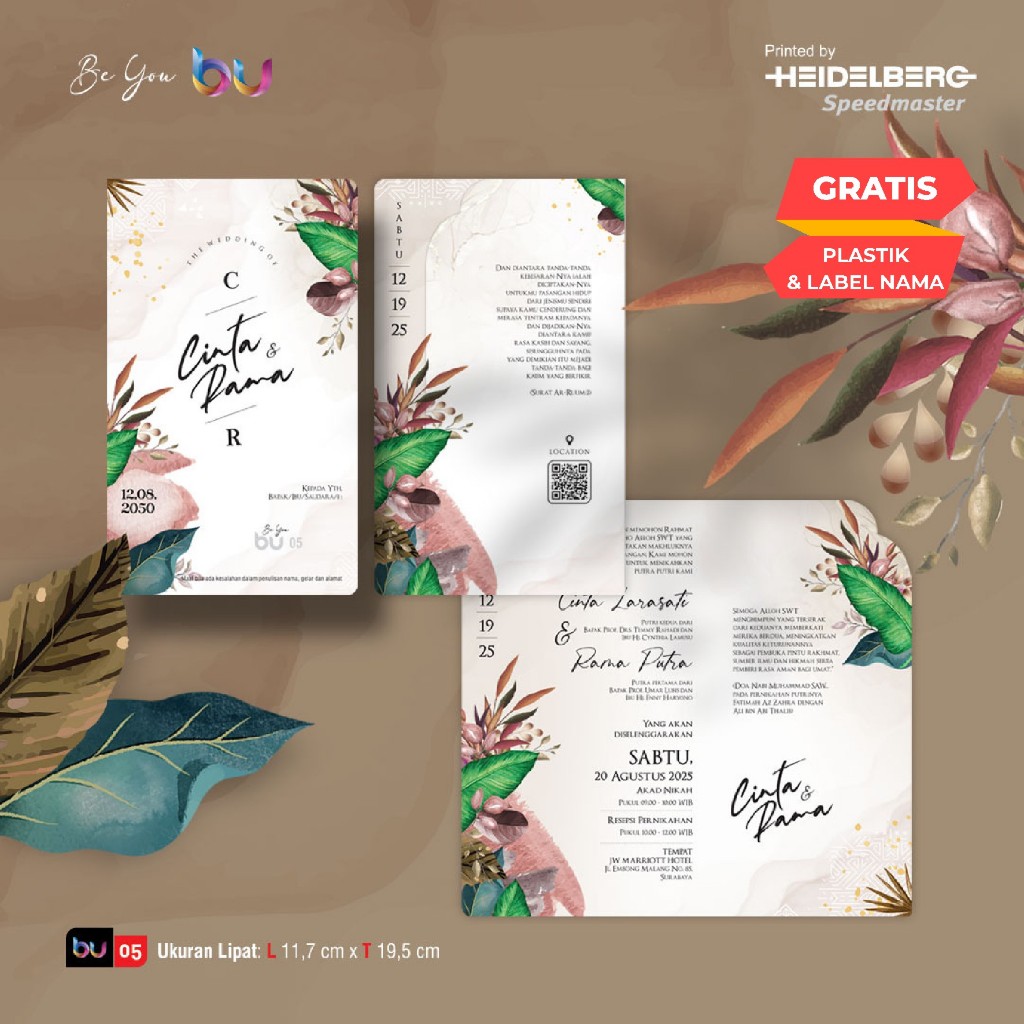 Undangan Pernikahan Desain Modern Be You 05 | Undangan Pernikahan Aesthetic | Undangan Tema Jawa Kek