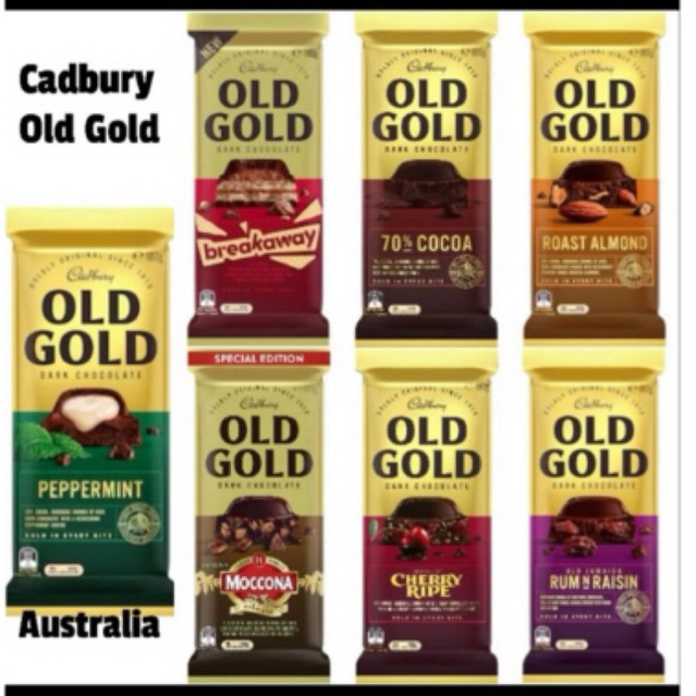 

Cadbury Old Gold Dark Chocolate Peppermint 180g/Coklat Cadbury Australia/Halal//Peppermint Coklat/Coklat Mint