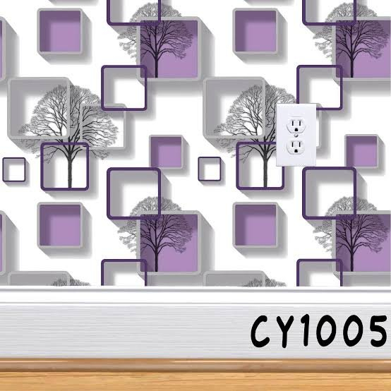 Wallpaper Stiker Dinding Motif Bunga Jepang- 45 CM x 3,5 - 4 M  Sudah Ada Lem