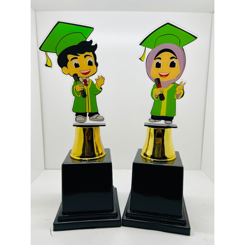 Plakat Wisuda Anak TK Akrilik Custom Tinggi 30 cm Piala Wisuda Anak custom