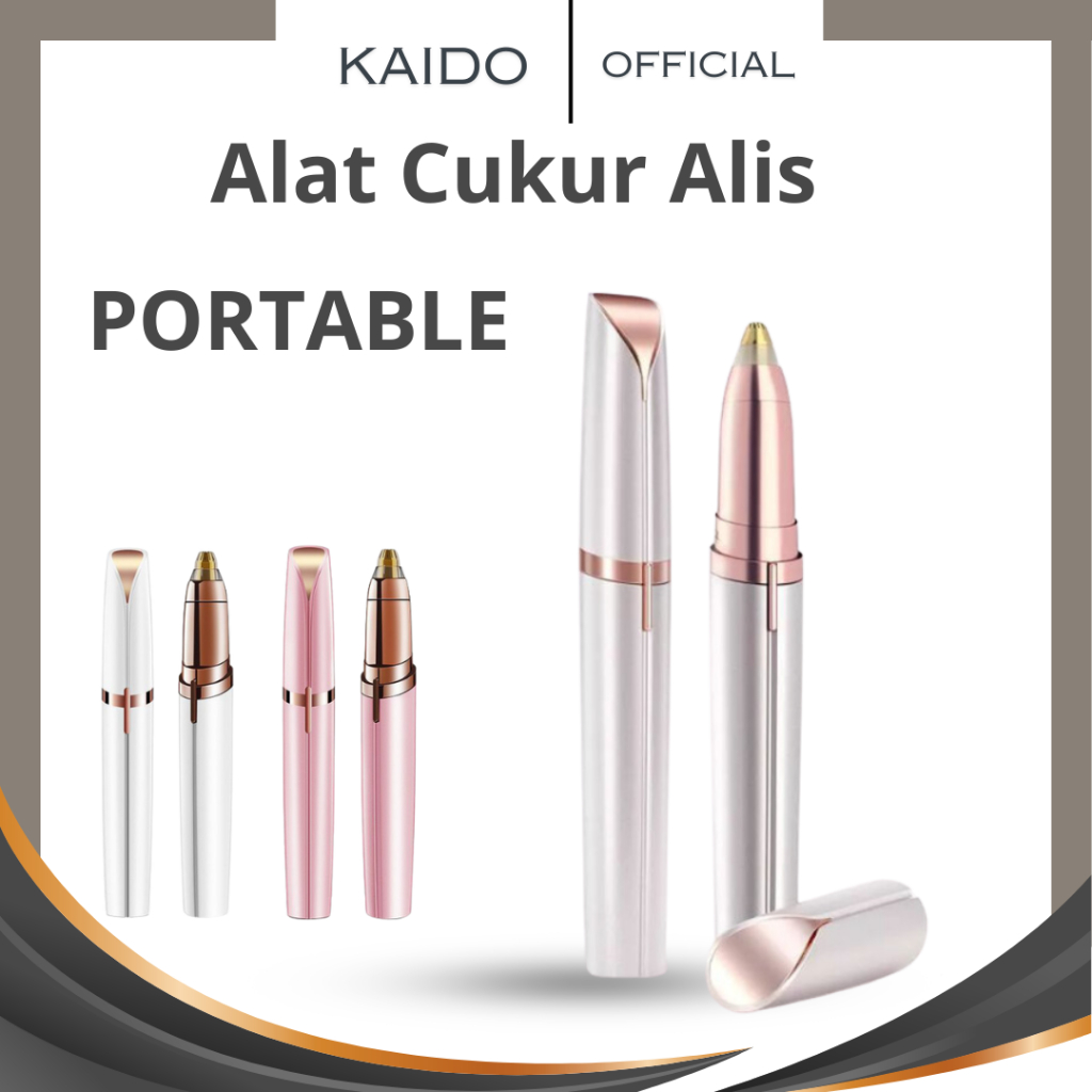 Alat Cukur Alis Elektrik Portable USB Pencukur Alis Tanpa Rasa Sakit Aman dan Rapi