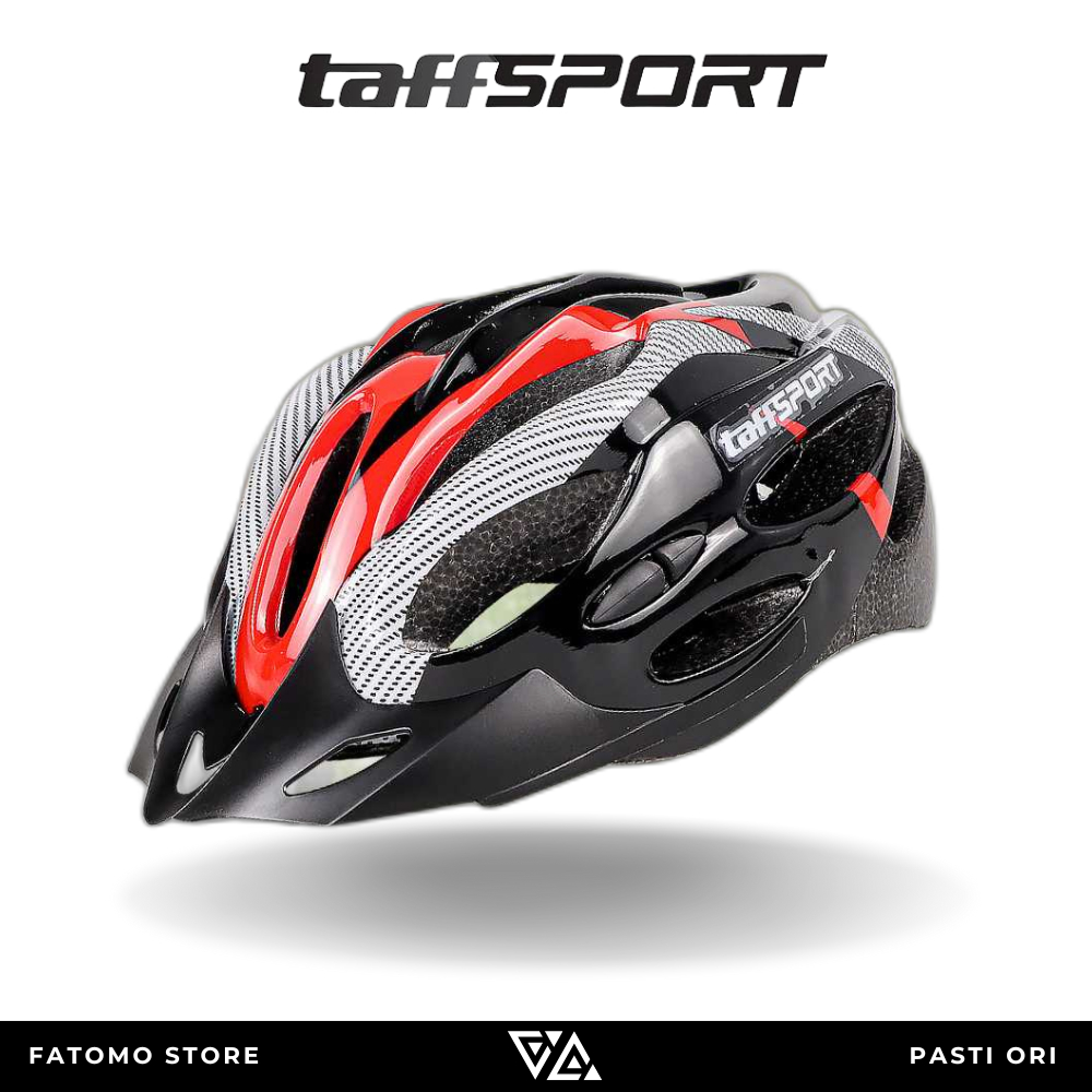 [ORI] TaffSPORT Helm Sepeda Bike Aerodynamic EPS Foam PVC Pria Wanita 21 Air Vent - X10