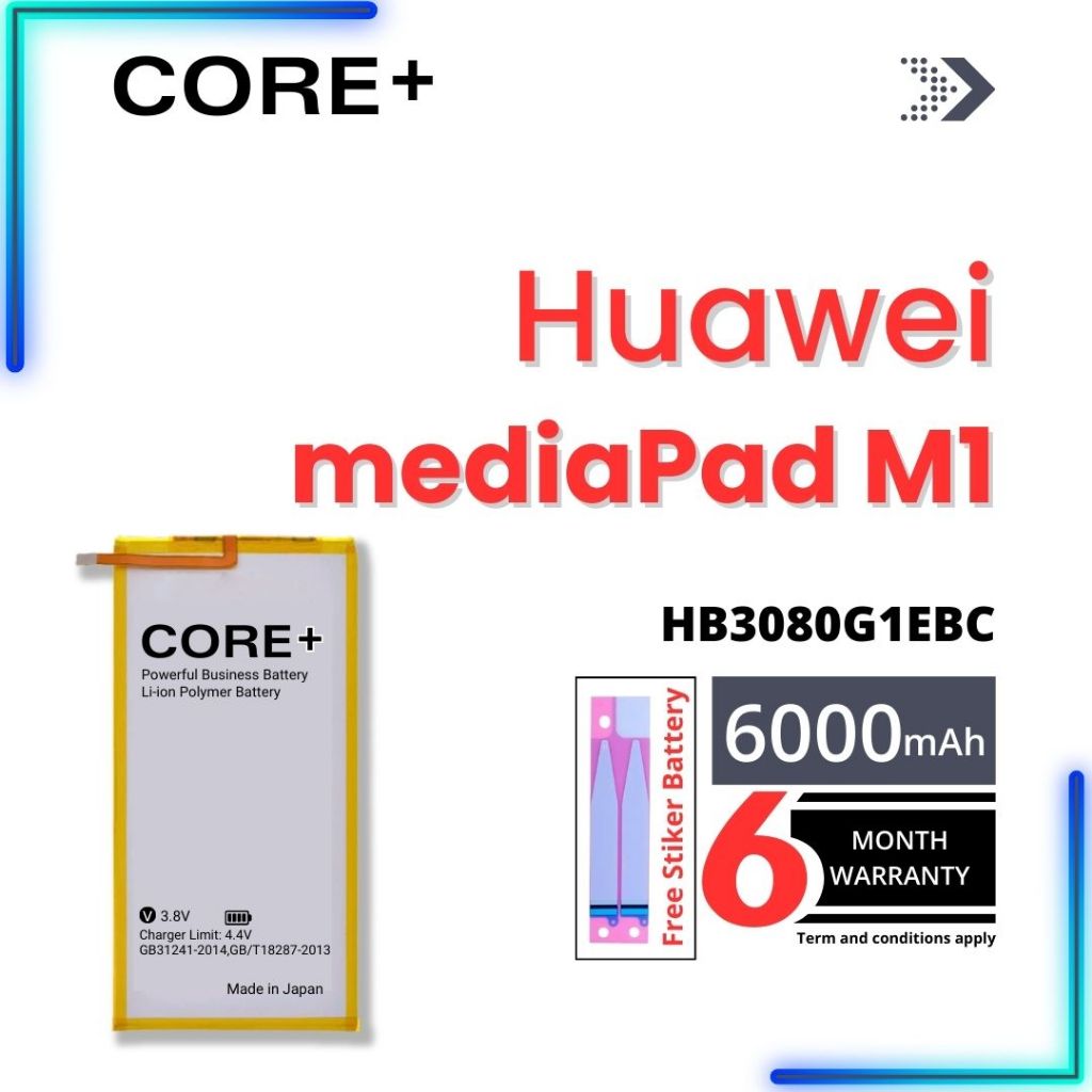 Baterai Double Power Hw mediaPad M1 model HB3080G1EBC 6000mAh