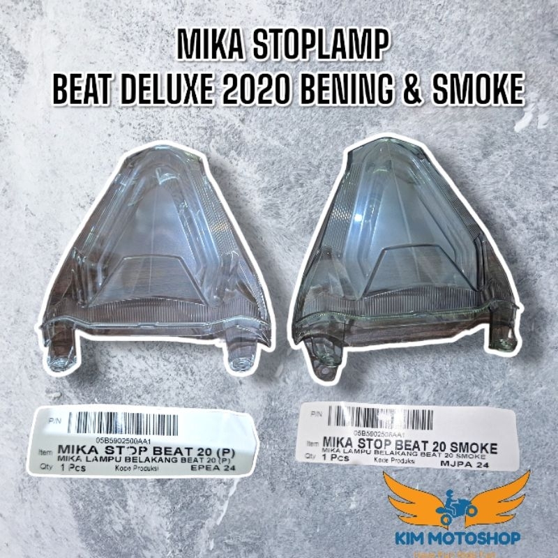 KIM - MIKA STOPLAMP BEAT DELUXE 2020-2024 CLEAR SMOKE MIKA KACA LAMPU BELAKANG BEAT 2020