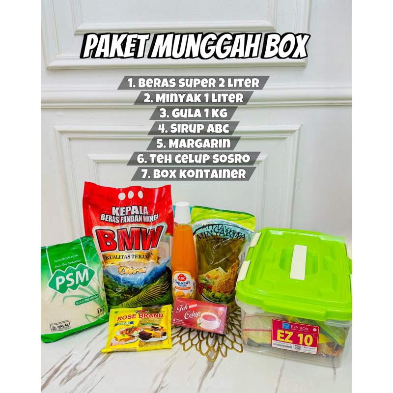 Paket Sembako Kontainer Lengkap Beras Minyak Munggahan Lebaran parcel
