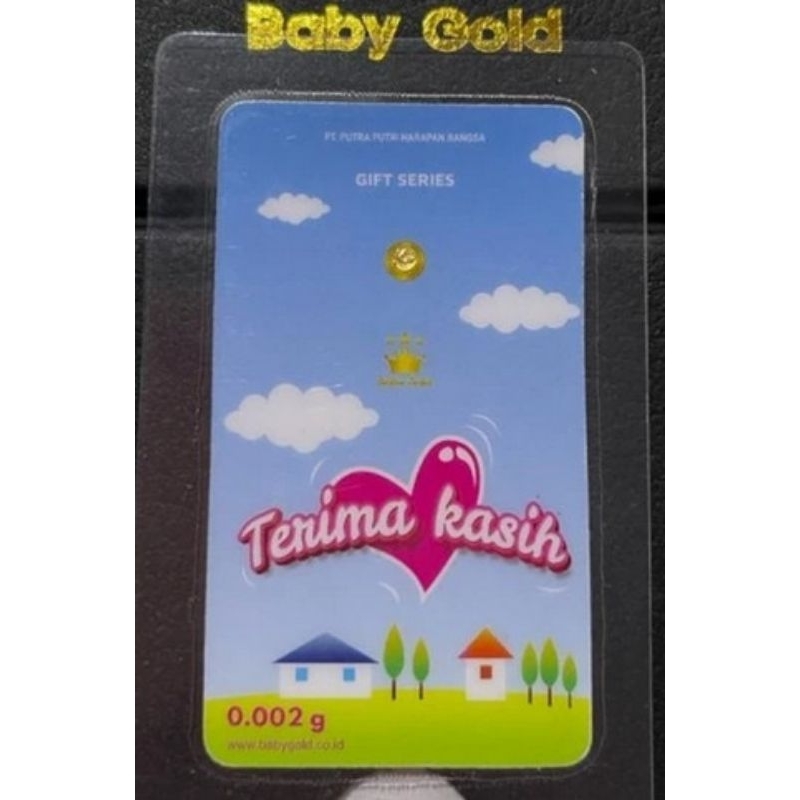 Logam Mulia Emas Baby Gold 0,002 Gram Terima kasih