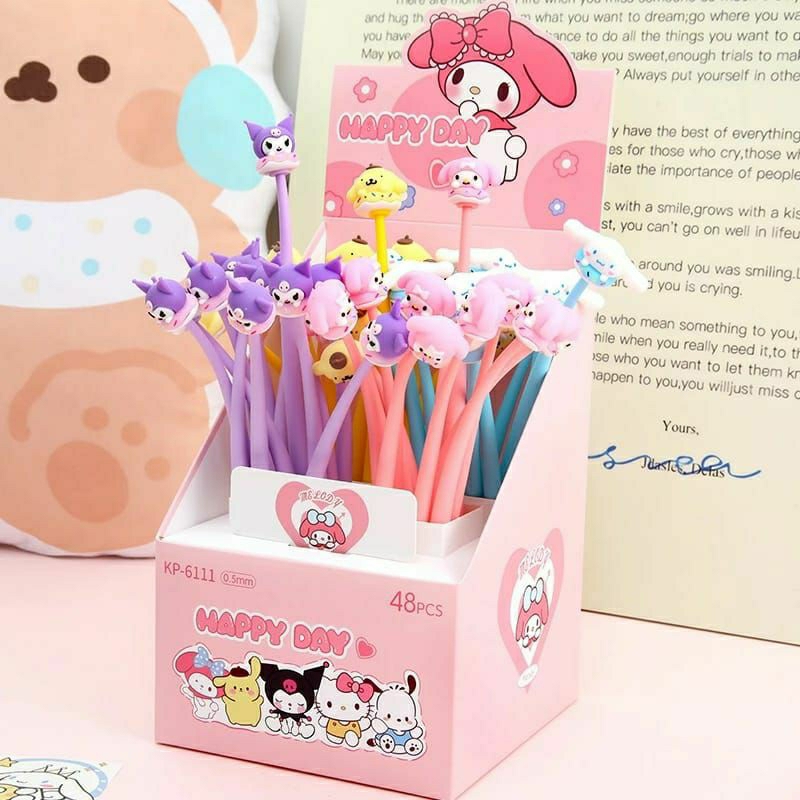 

Pulpen karakter sanrio kuromi melody bolpoint letoy