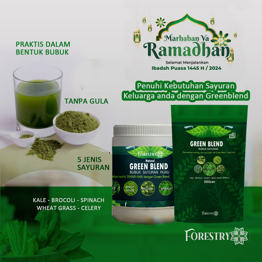 

Greenblend vegetables powder 200gram Forestry bubuk sayuran hijau Aojiru
