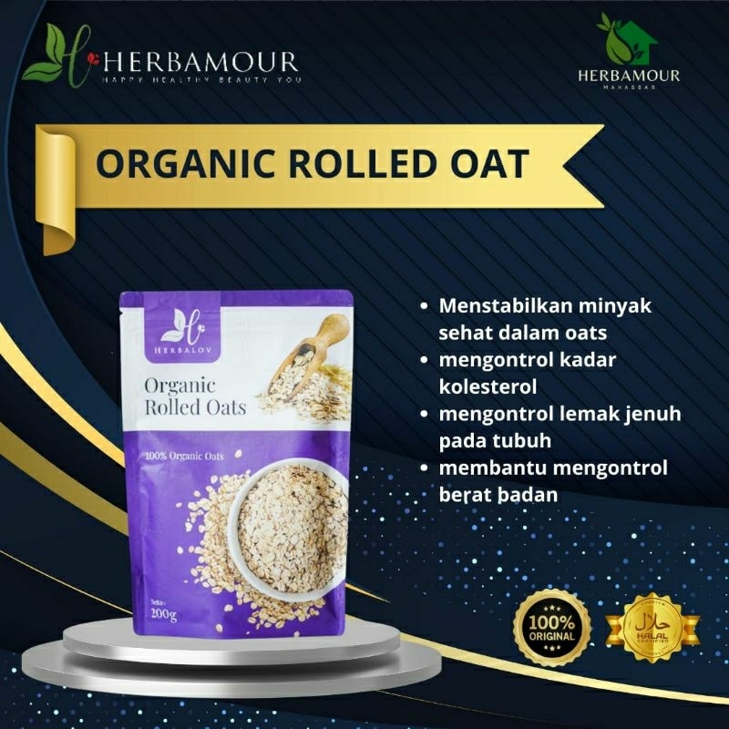 

ORGANIC ROLLED OAT HERBALOV | ROLLED OAT GANDUM UTUH | KONTROL KADAR KOLESTROL DALAM DARAH