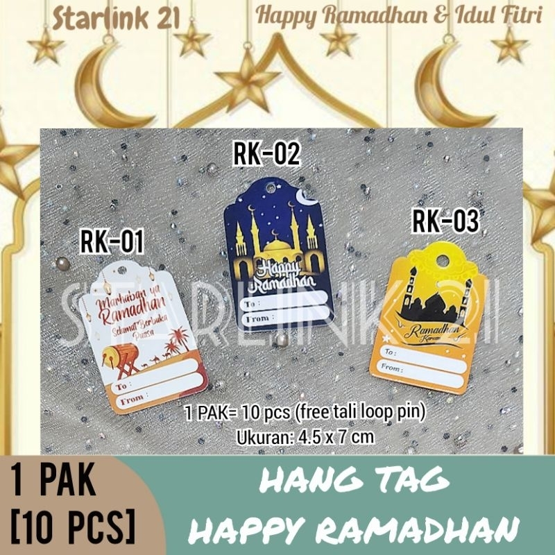 

[10 PCS] HANG TAG RAMADHAN | Kartu Bingkisan Buka Puasa