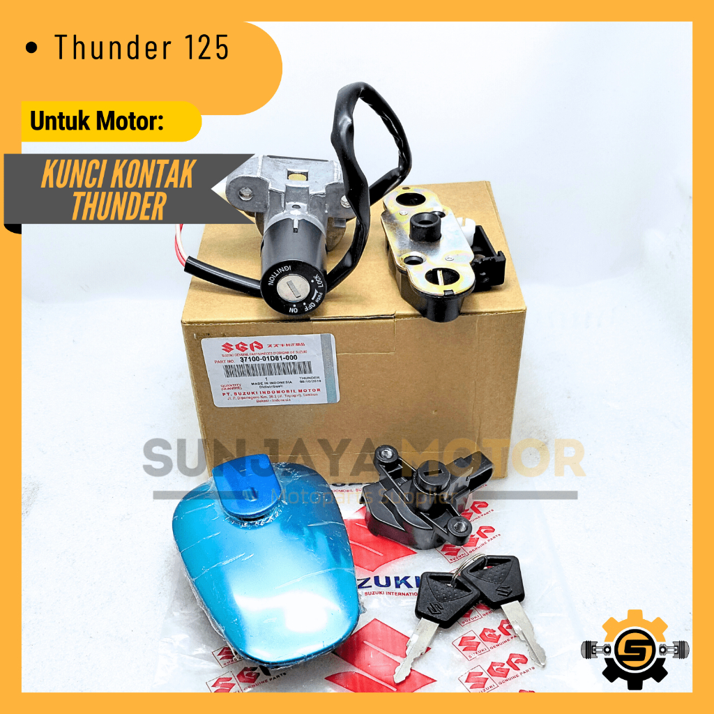 Kunci Kontak Set 45F Keyset Konci Kontak Original Suzuki Thunder 125 Tander Tunder 1 Set Key Set Kon
