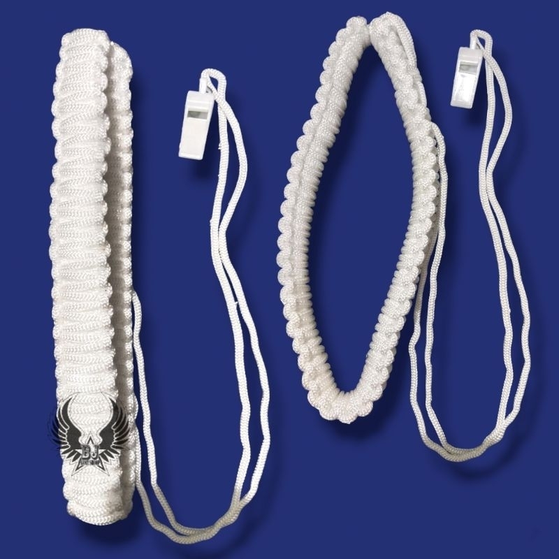 Talikur besar nilon putih kilap pm provos / tali kur nilon pm polisi militer provos terbaru