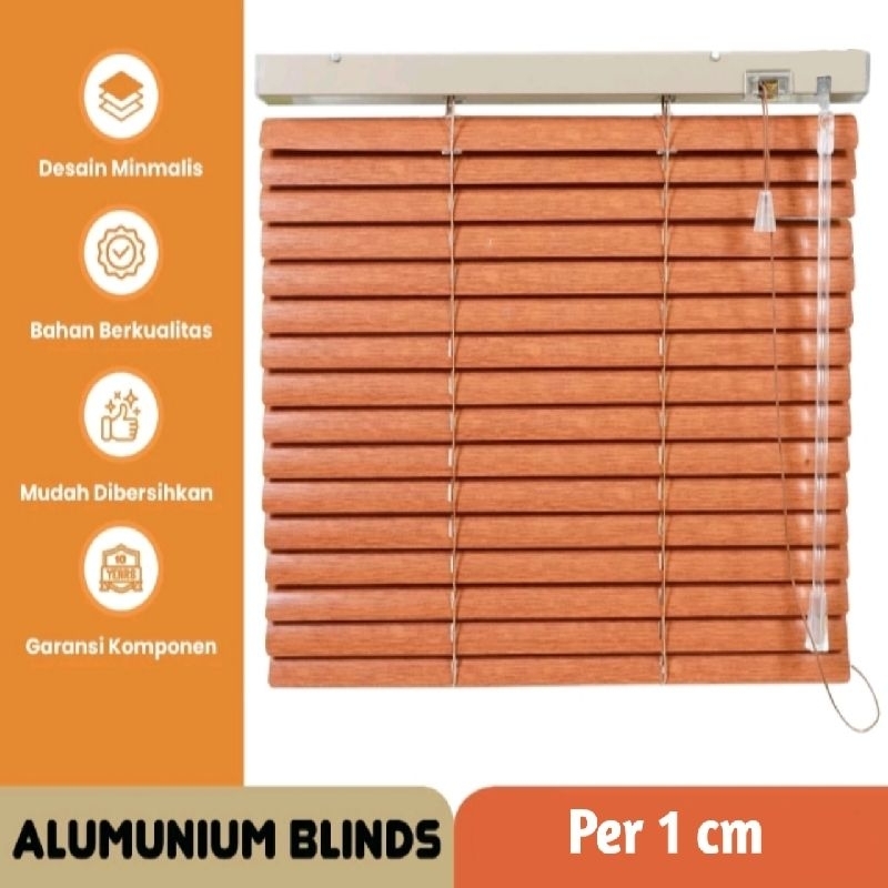 Venetian Alumunium Blind Motive Slat - Tirai Gulung Jendela Custom