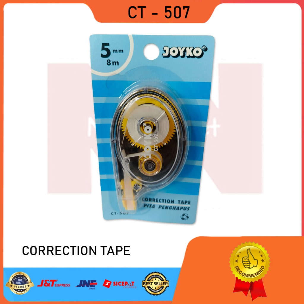 

CORRECTION TAPE JOYKO CT-50 TIPEX KERTAS TIPE X ALAT TULIS SEKOLAH & KANTOR STATIONERY STATIONARY PENGHAPUS PENA ROLL MINI