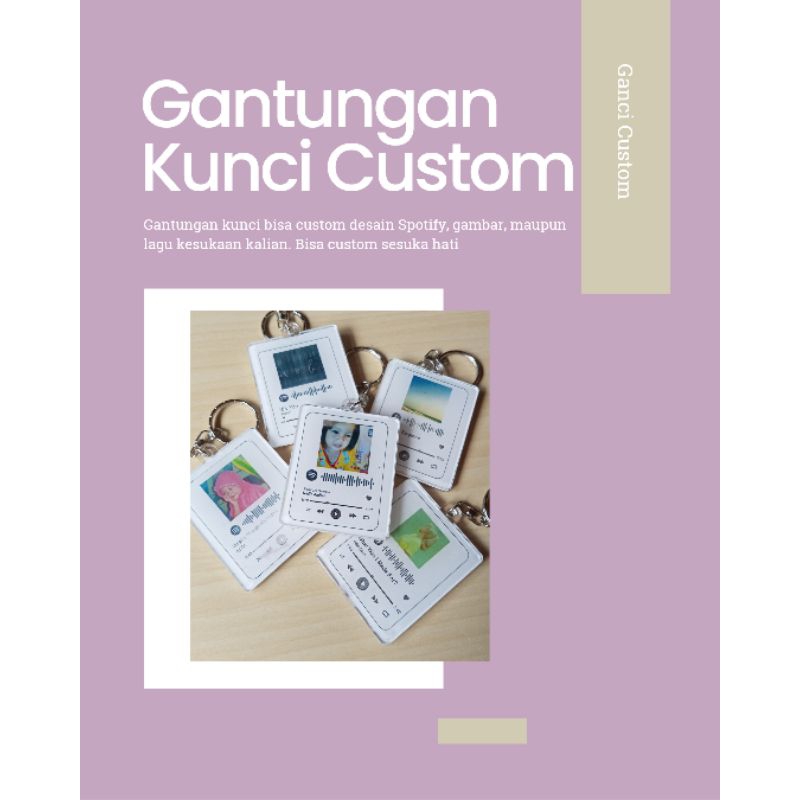 Ganci Akrilik Spotify Custom