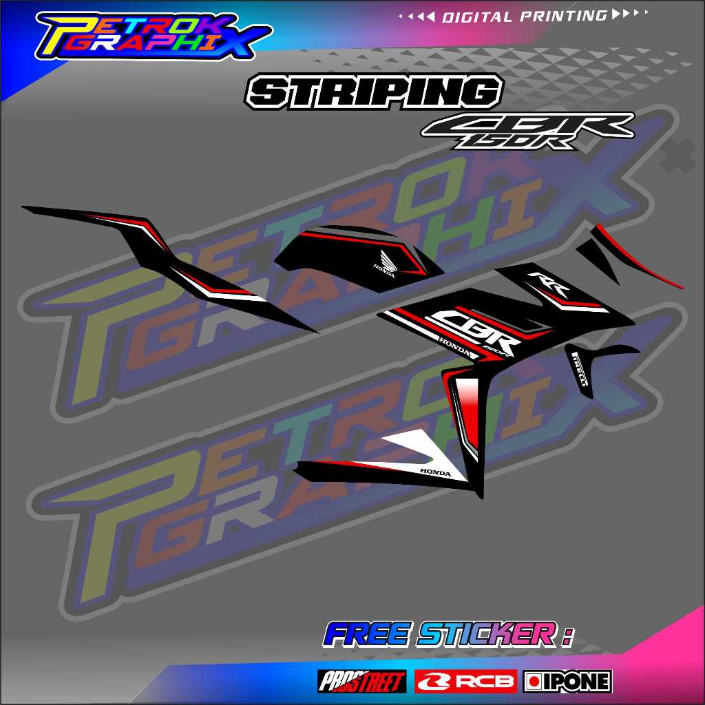 STRIPING VARIASI HONDA CBR 150 R / STICKER LIST VARIASI MOTOR CBR 150 R