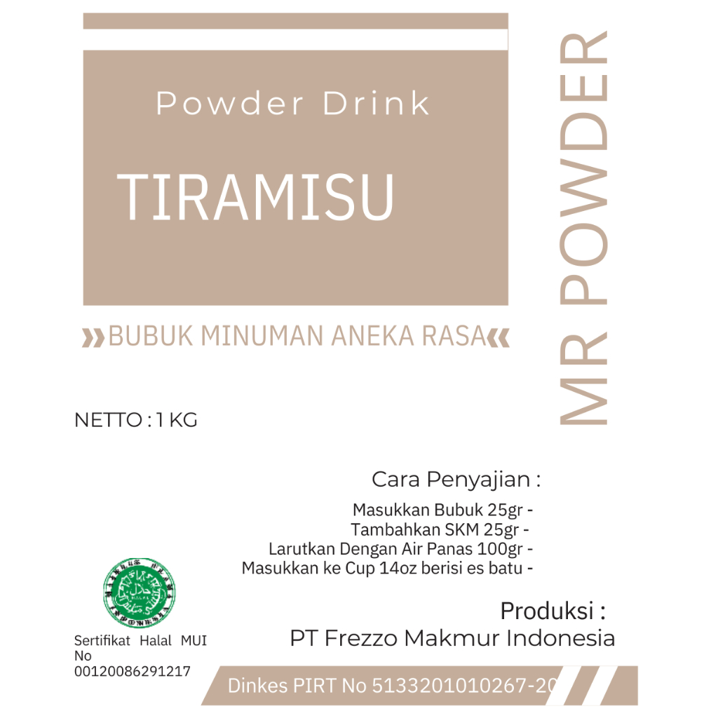 

BUBUK MINUMAN ENAK PREMIUM MR POWDER 1 KG RASA TIRAMISU || BUBUK MINUMAN BUBUK MINUMAN RASA BUBUK MINUMAN BOBA BUBUK#TERLARISDAN#ENAK#MRPOWDER