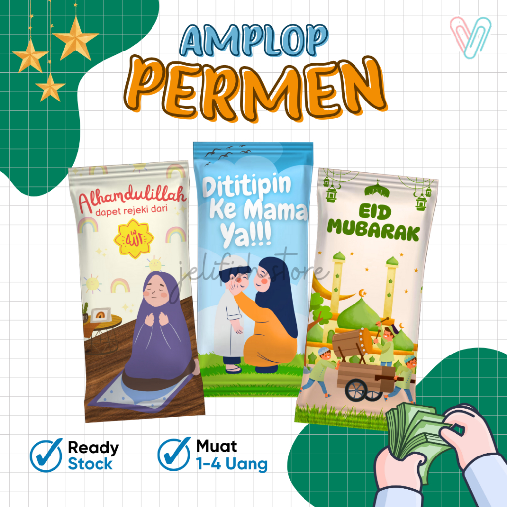 

Amplop Permen Lebaran THR Angpau Idul Fitri Snack by jelifish.store