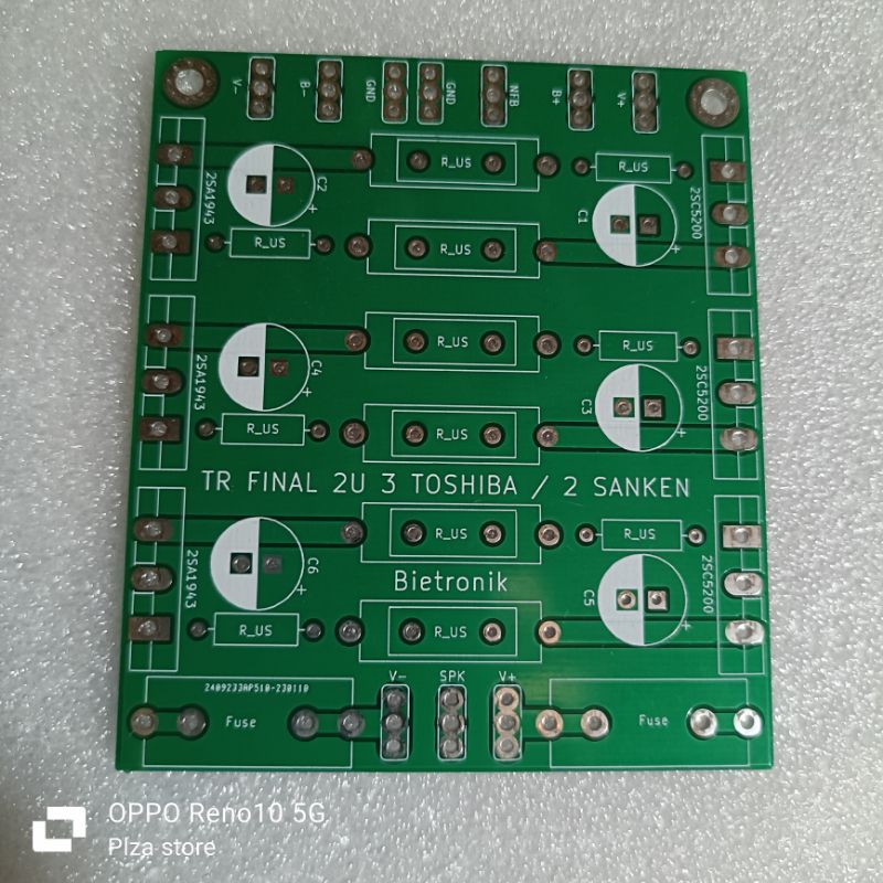 PCB TR FINAL TOSHIBA 3 SET/2 SET SANKEN UKURAN 2U DOUBLE LAYER