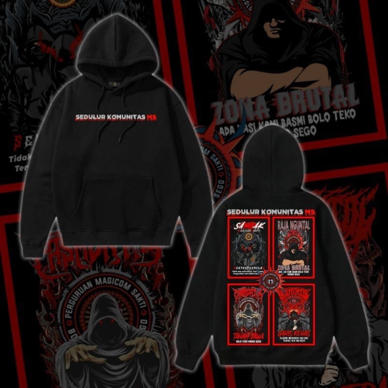 Hoodie T-Shirt Hoodie Sedulur Komunitas Ms Magicom Sakti Netral Bahan Premium