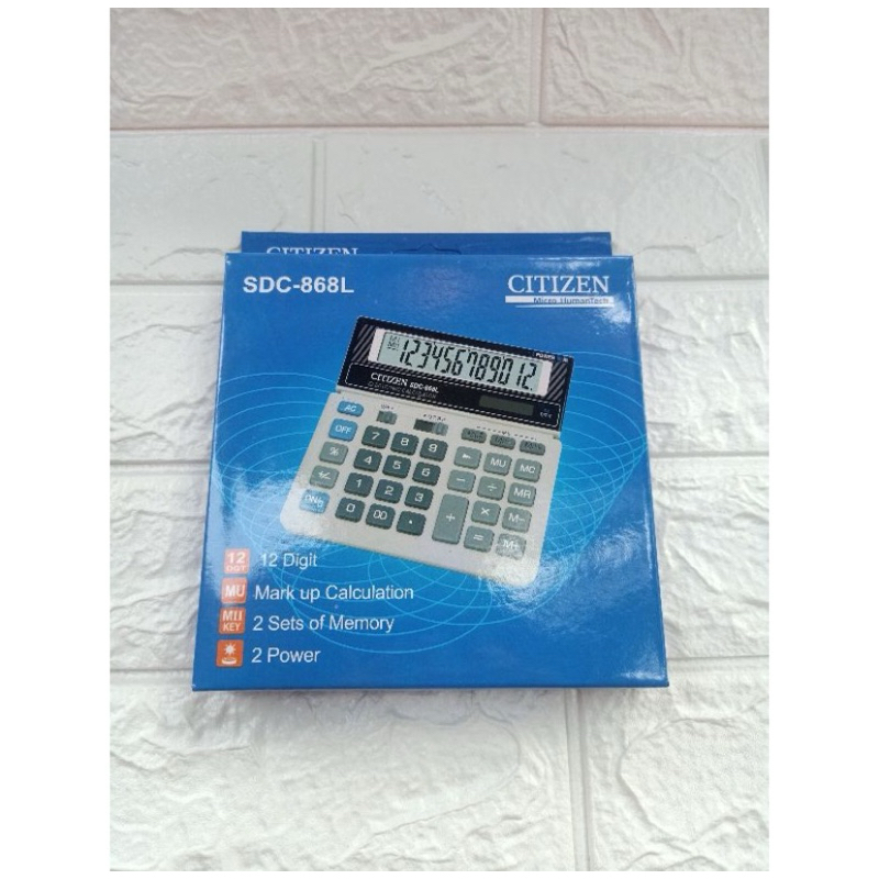 

KALKULATOR CITIZEN SDC-868L / 12 DIGIT KALKULATOR KERJA