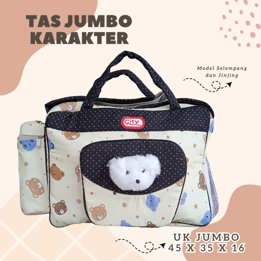 Tas Bayi Besar Jumbo Multifungsi Karakter Tas Melahirkan Tas Perlengkapan Bayi