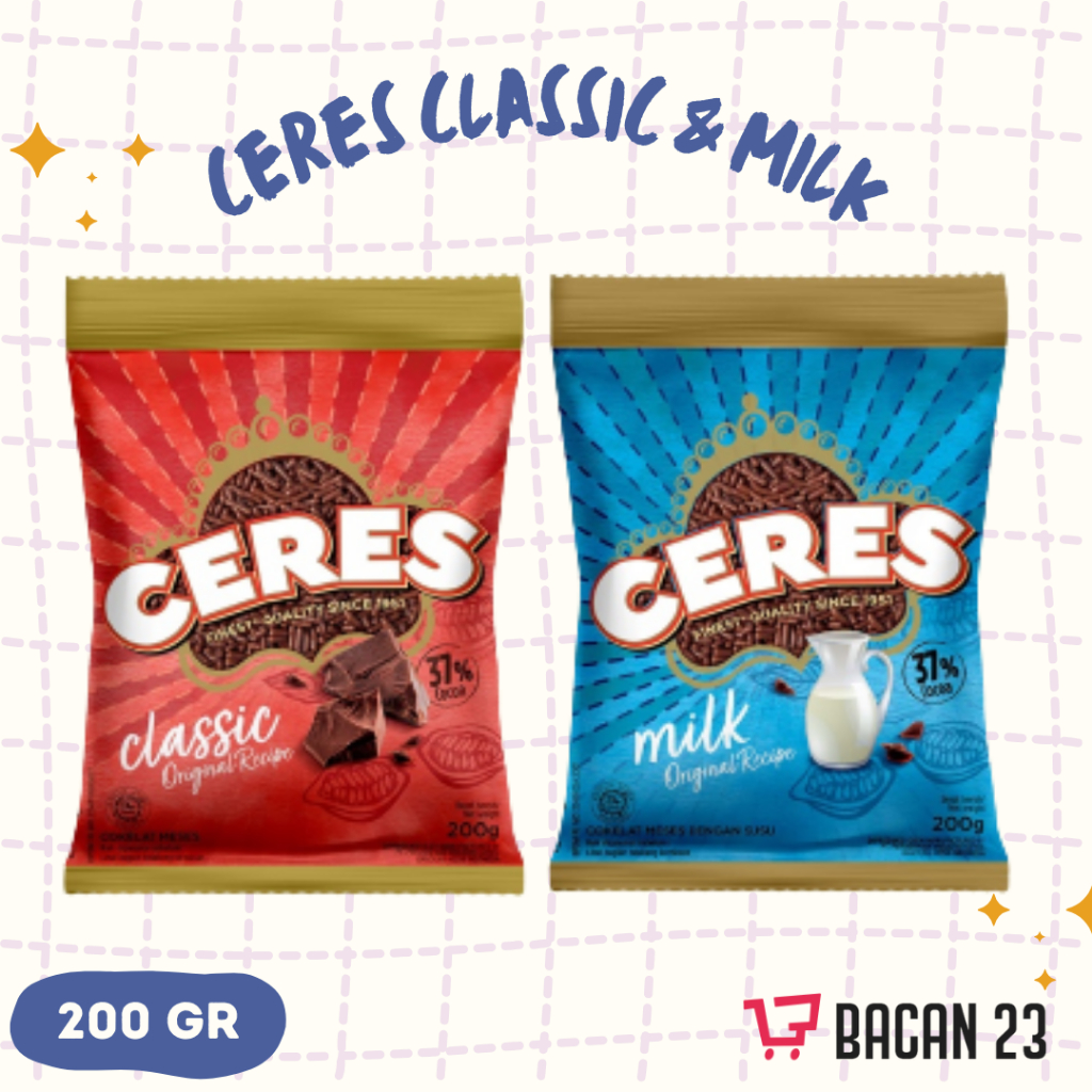 

Ceres Milk & Classic 200 gr / Meses Seres / Bacan 23 - Bacan23