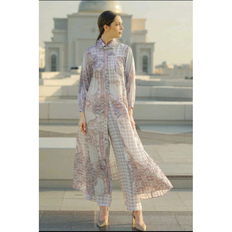 new sale benang jarum festive pleated shirt dress Ivory S