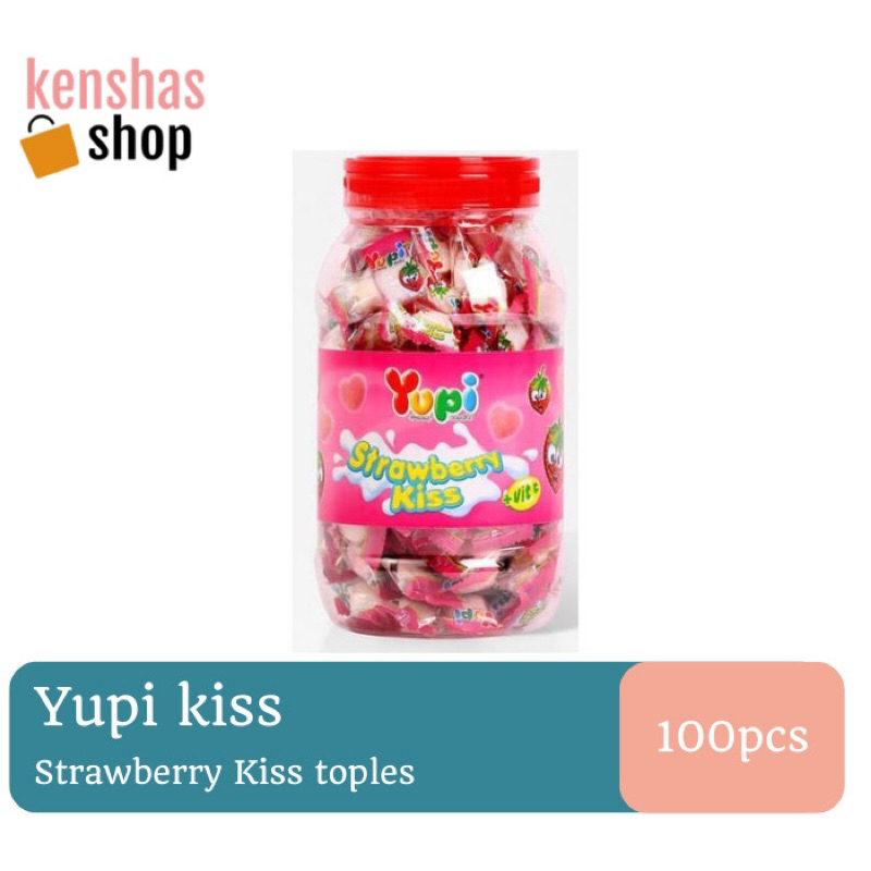 

Yupi Toples Strawberry Kiss Love permen Yupi jelly isi 300gr 120pcs