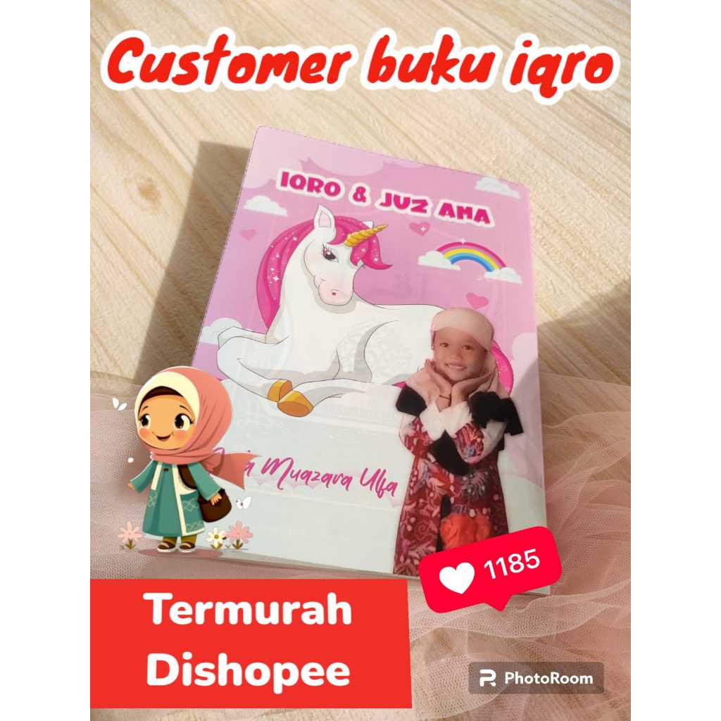 

COSTUM buku IQRO ANAK NAMA+FOTO