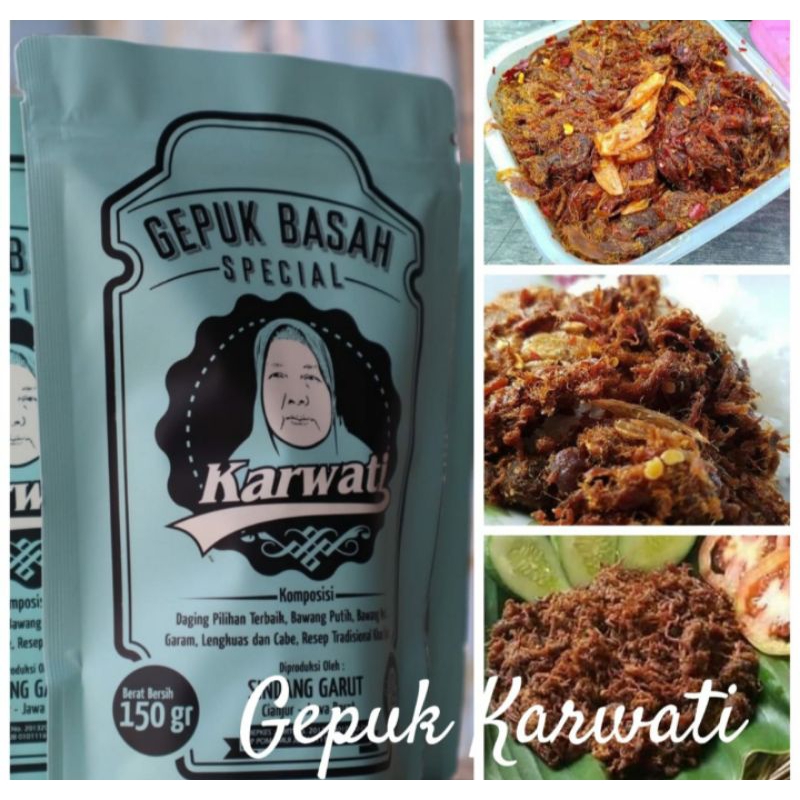 

Gepuk basah spesial Karwati / Karwati empal gepuk spesial 150gram enak