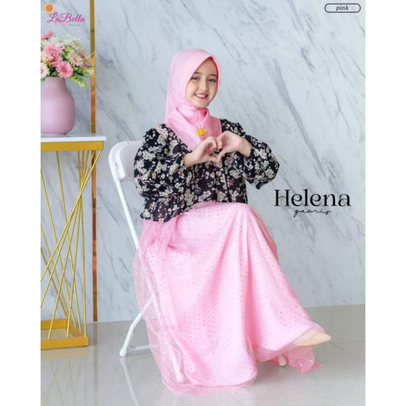 LABELLA TERBARU - GAMIS ANAK PEREMPUAN HELENA TUTU BLINK UMUR 5 6 7 8 9 10 11 TAHUN ANAK ANAK PESTA 