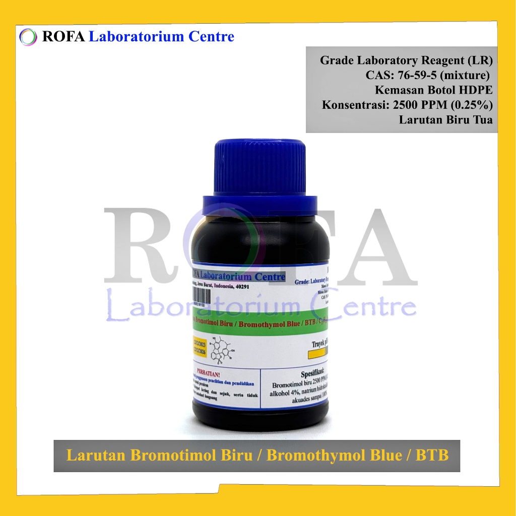 Larutan Bromotimol Biru / Indikator BTB / Bromothymol Blue Solution 100 mL