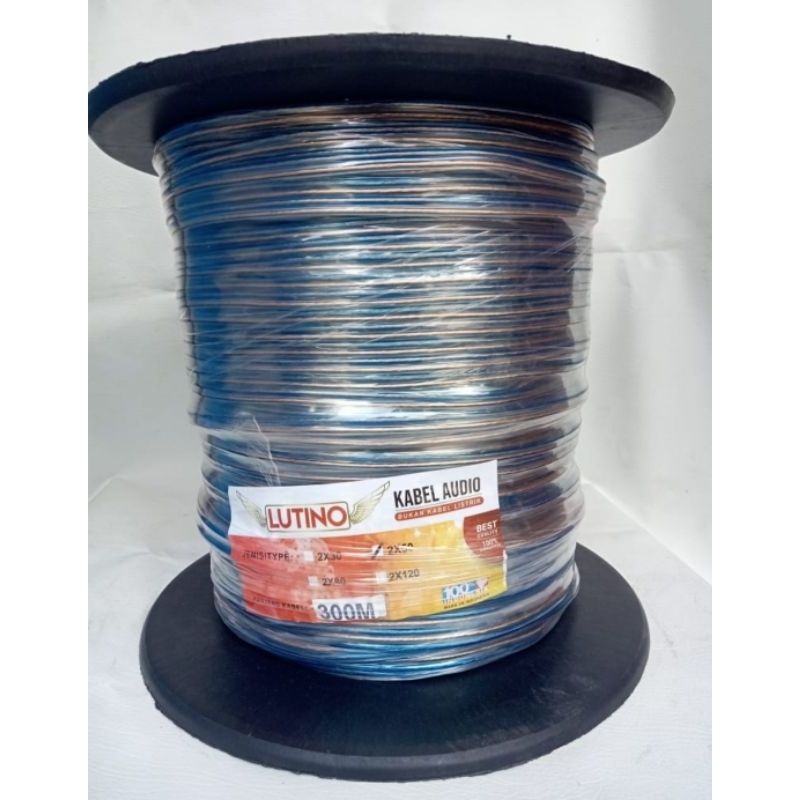 LUTINO PLUS KABEL TRANSPARAN / AUDIO KAWAT SERABUT 0,14 PREMIUM HIGH QUALITY 100 YARD 300 YARD / 90 