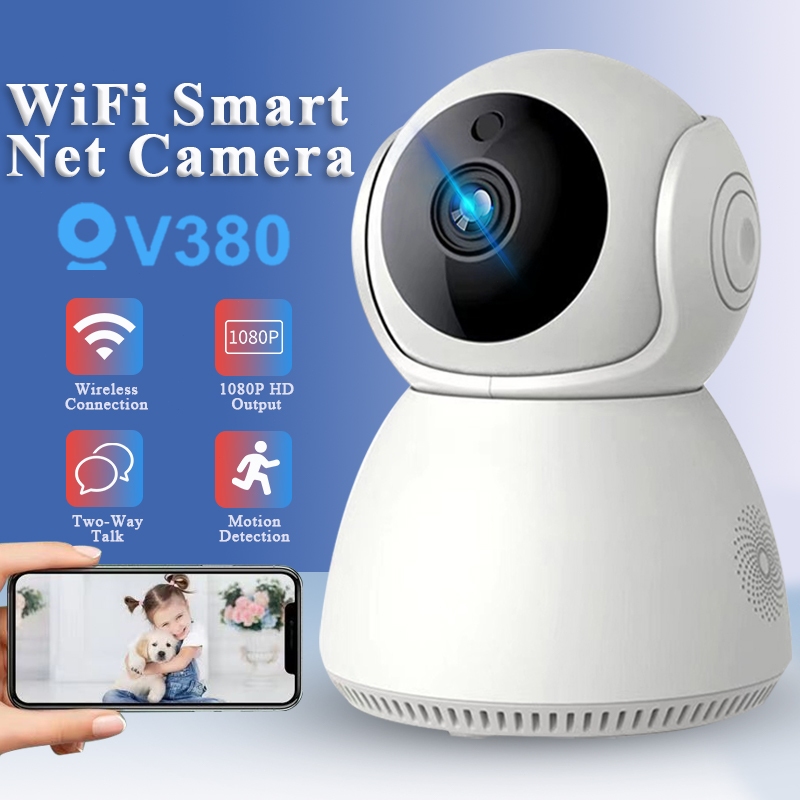 WELSON CCTV Kamera V380 Pro Q9 Indoor Wireless IP Camera 1080P HD Full Color Night Vision Security K