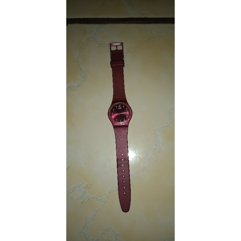 Jam Tangan Watch Swatch GR405 Maroon